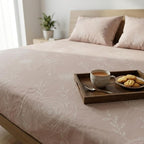 Aesthetic Blush Floral Pattern Bedsheet