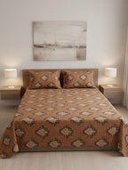 Chocolate Brown Botanical Bloom Bedsheet