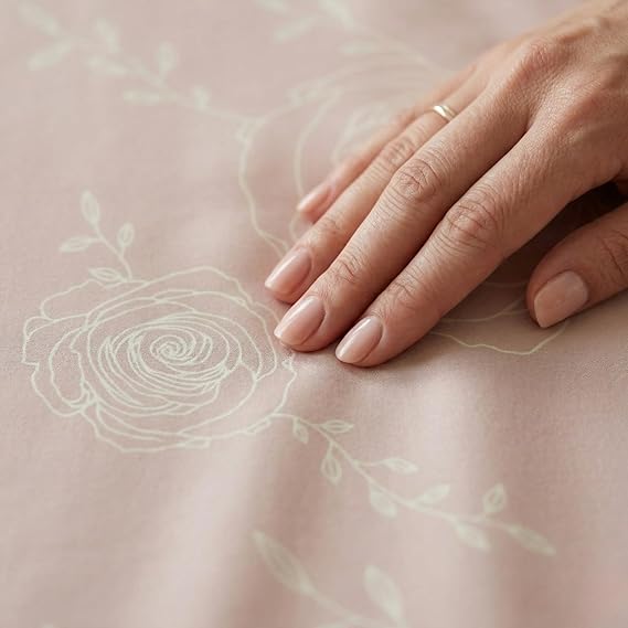 Aesthetic Blush Floral Pattern Bedsheet