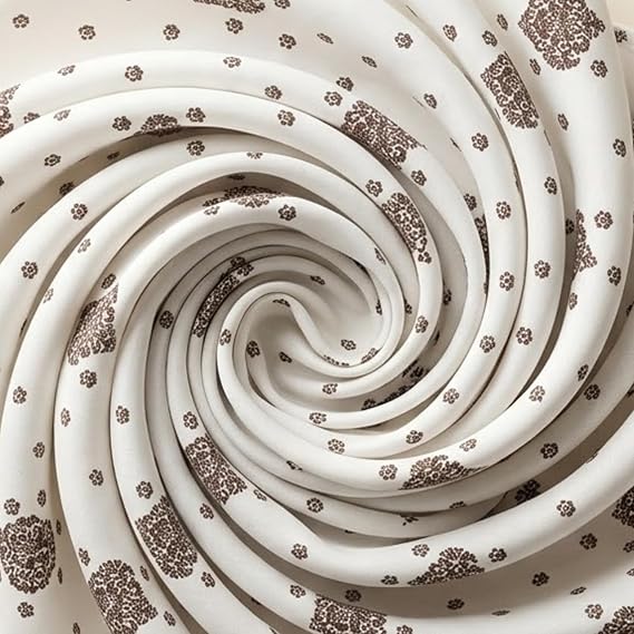 Roasted Latte Brown and White Pattern