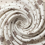 Roasted Latte Brown and White Pattern