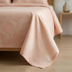 Aesthetic Blush Floral Pattern Bedsheet