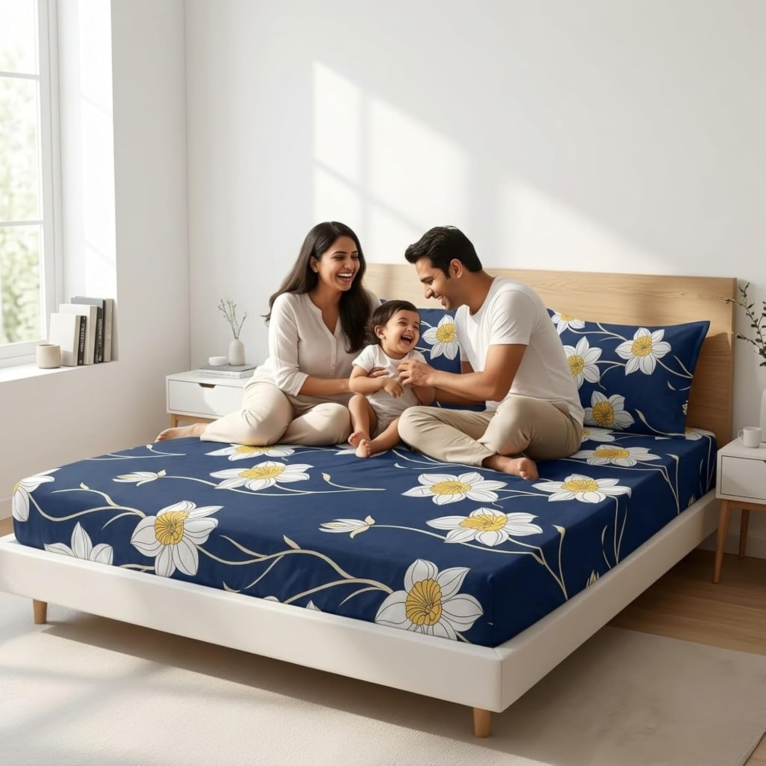 Twilight Petals Pattern Vintage Navy