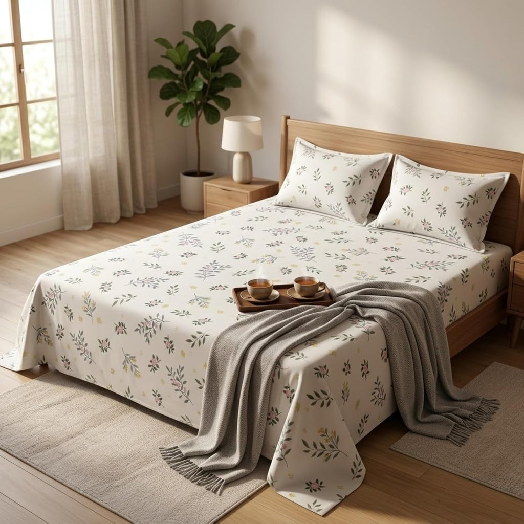 KNOT & TALES Double Printed Bedsheet Set