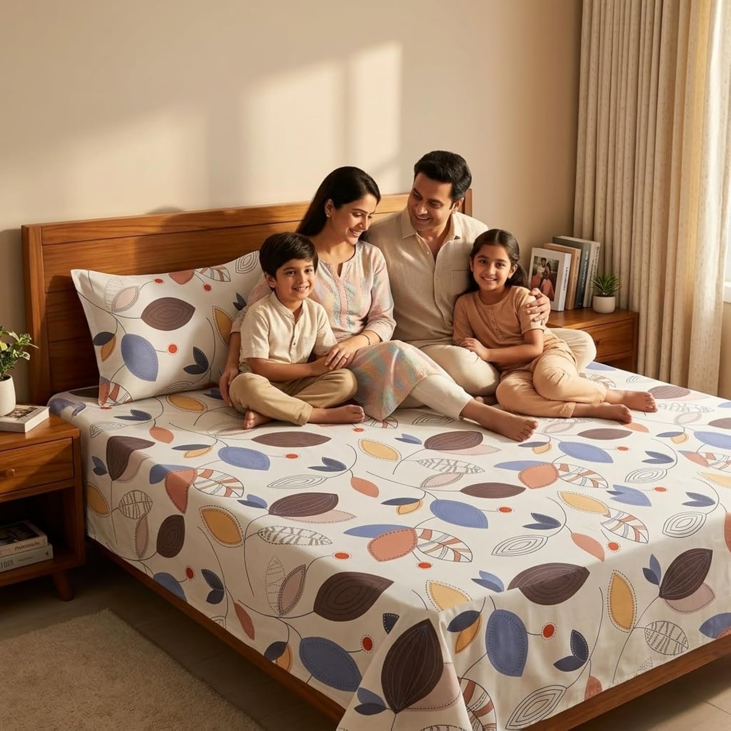 Boho Leafscape Pattern  Bedsaheet