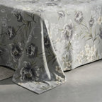 Cloud Ash Floral Printed Bedsheet