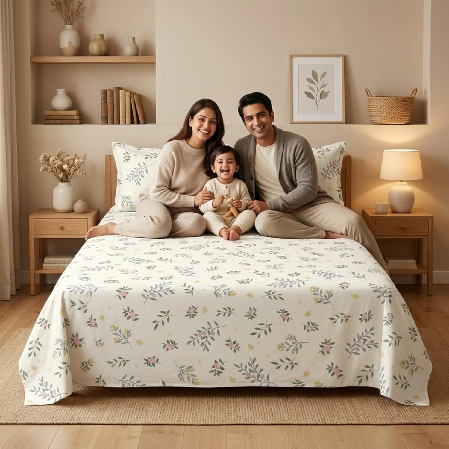 KNOT & TALES Double Printed Bedsheet Set