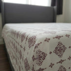 Earthy Brown Botanical Print Flat Sheet