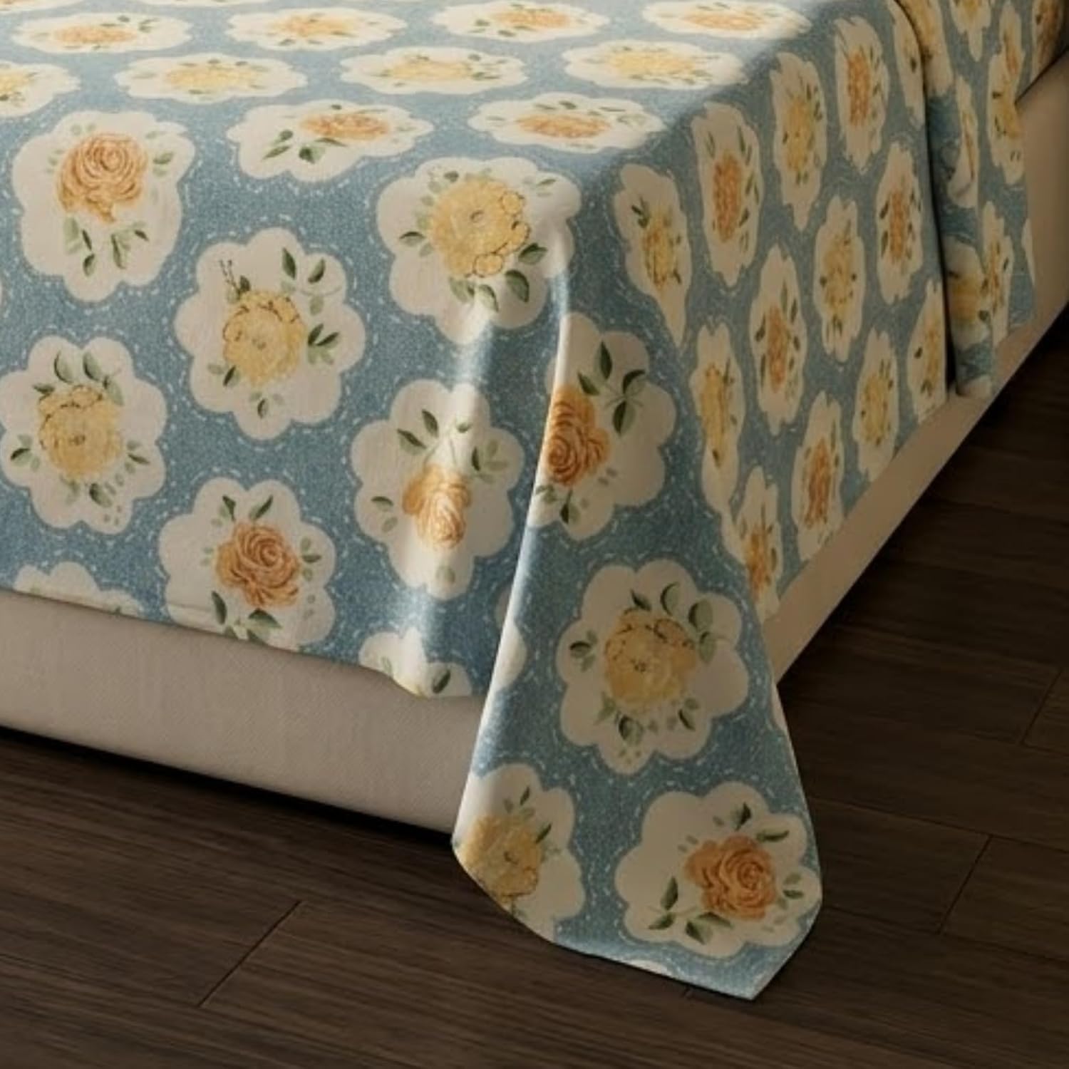 KNOT & TALES 100% Pure Cotton Double Bedsheet King Size