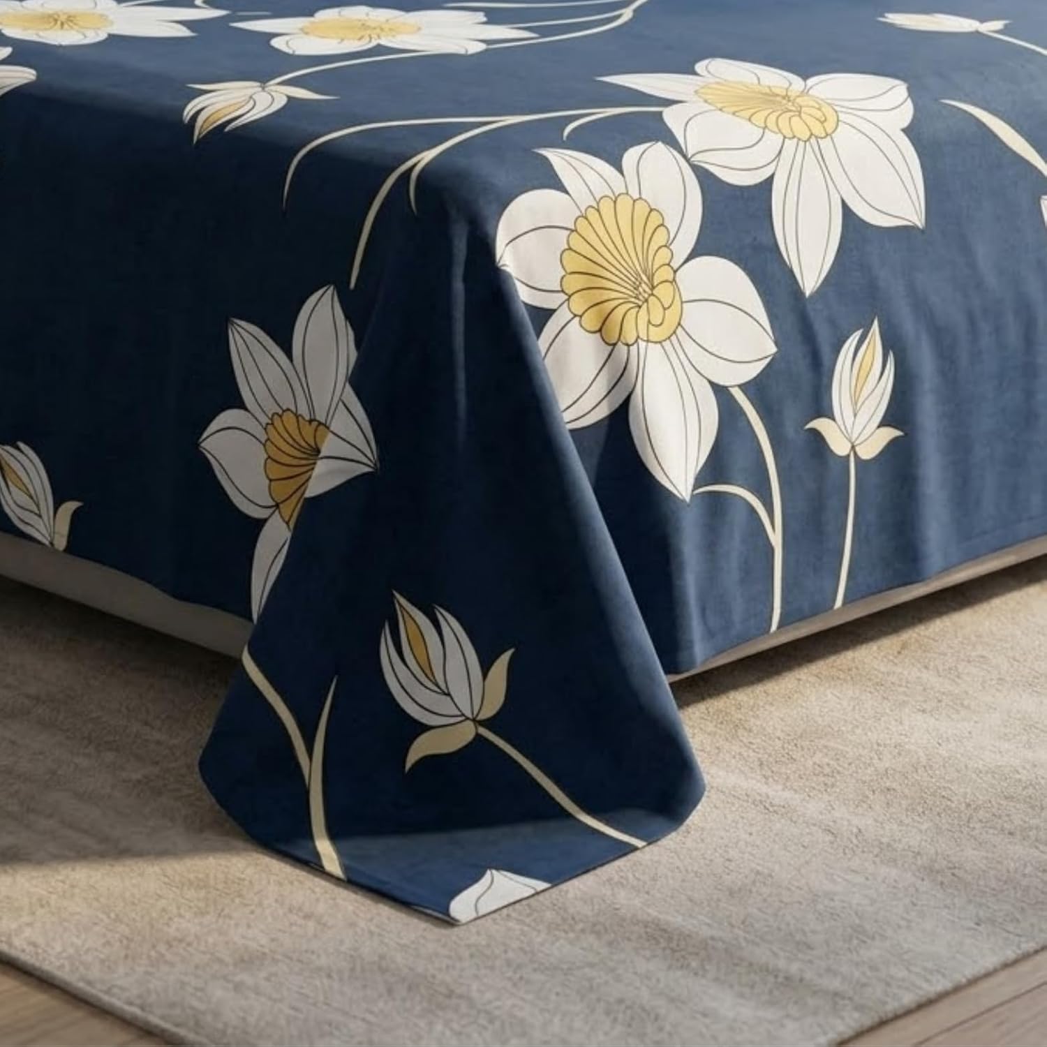Twilight Petals Pattern Vintage Navy