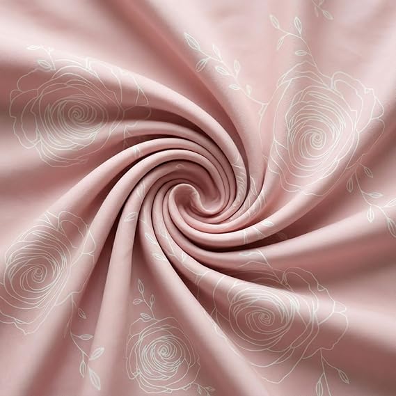 Aesthetic Blush Floral Pattern Bedsheet