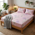Pastel Blush Floral Printed Bedsheet
