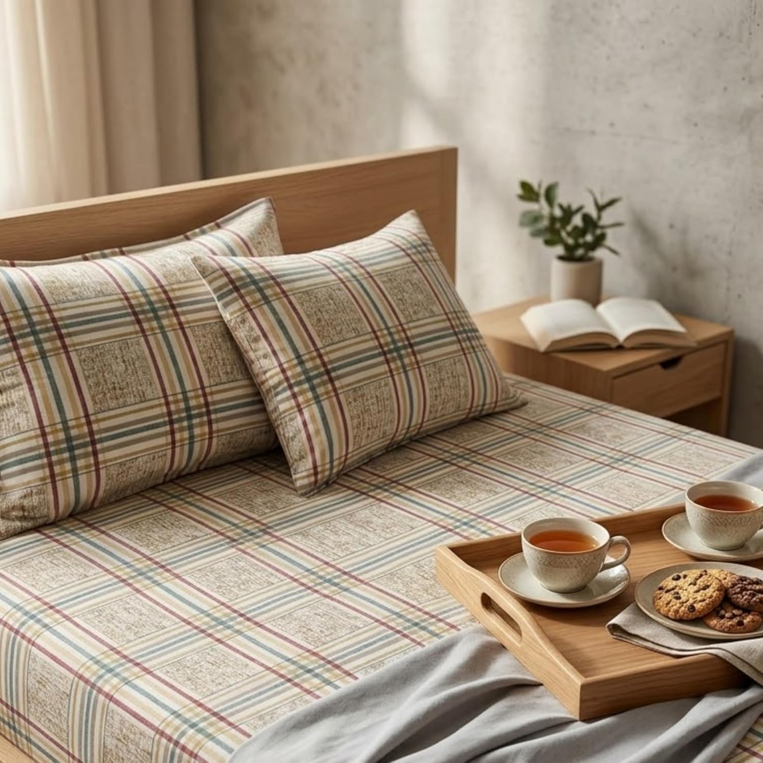 Heritage Weave Pattern Oatmeal Beige Printed