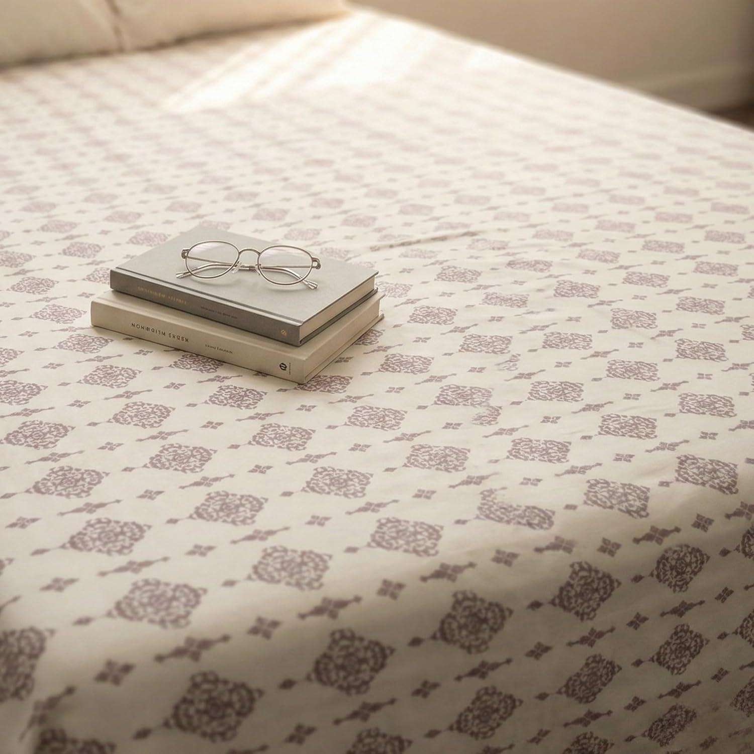 Earthy Brown Botanical Print Flat Sheet