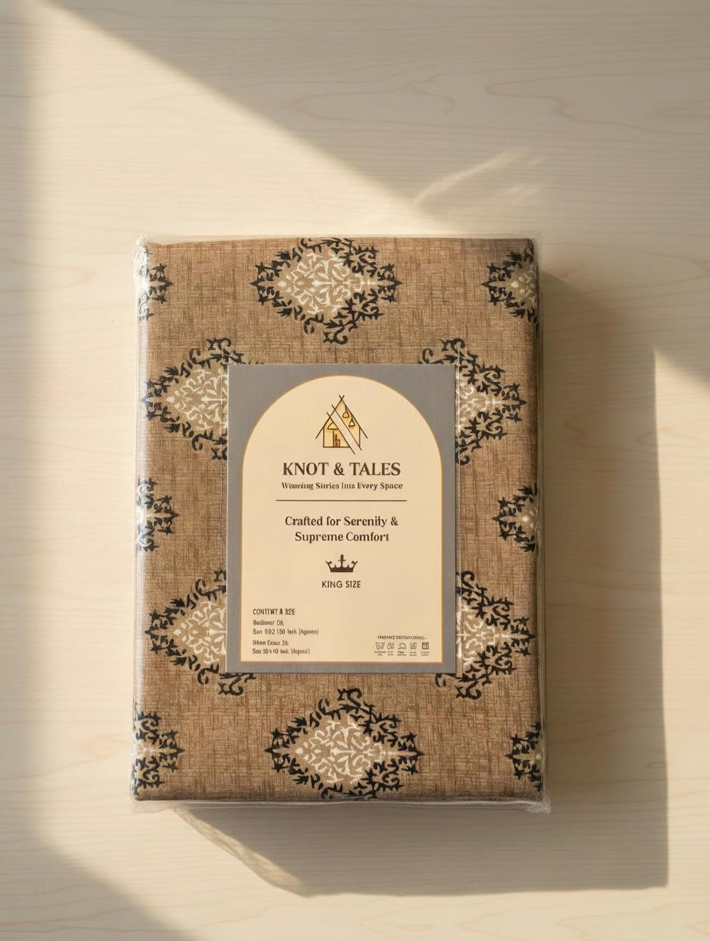 Chocolate Brown Botanical Bloom Bedsheet