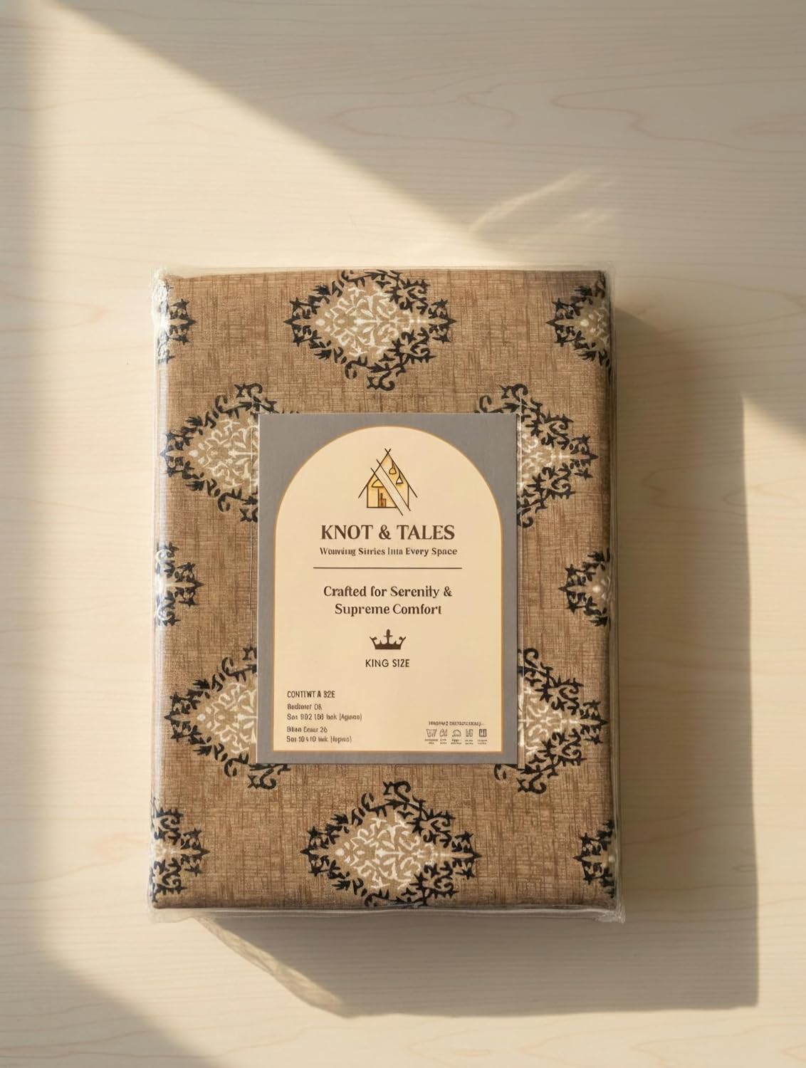 Chocolate Brown Botanical Bloom Bedsheet