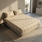 Heritage Weave Pattern Oatmeal Beige Printed