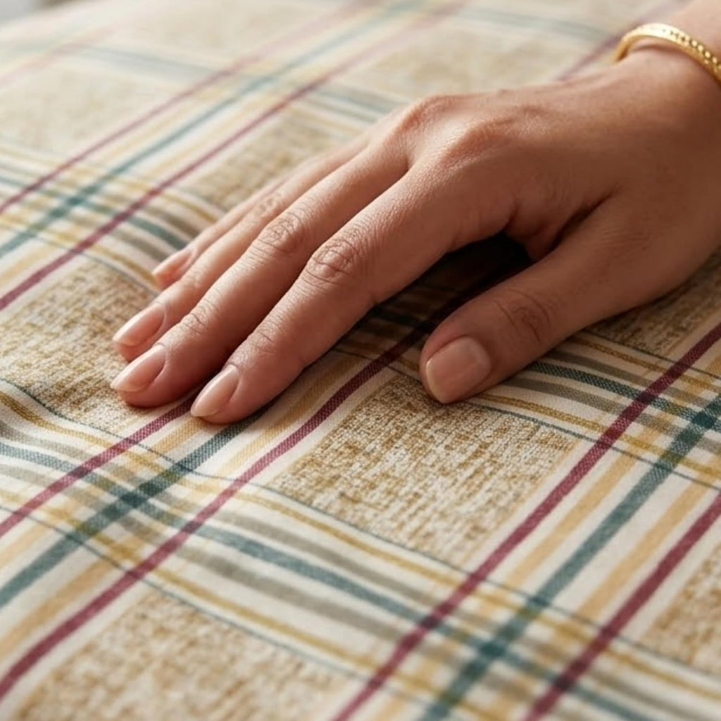 Heritage Weave Pattern Oatmeal Beige Printed