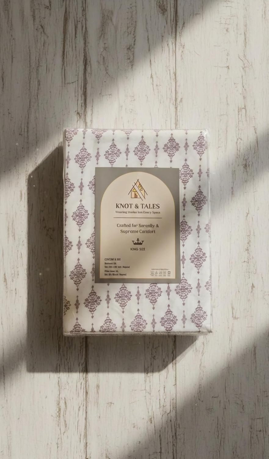 Earthy Brown Botanical Print Flat Sheet