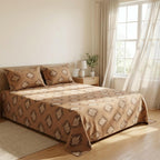 Chocolate Brown Botanical Bloom Bedsheet